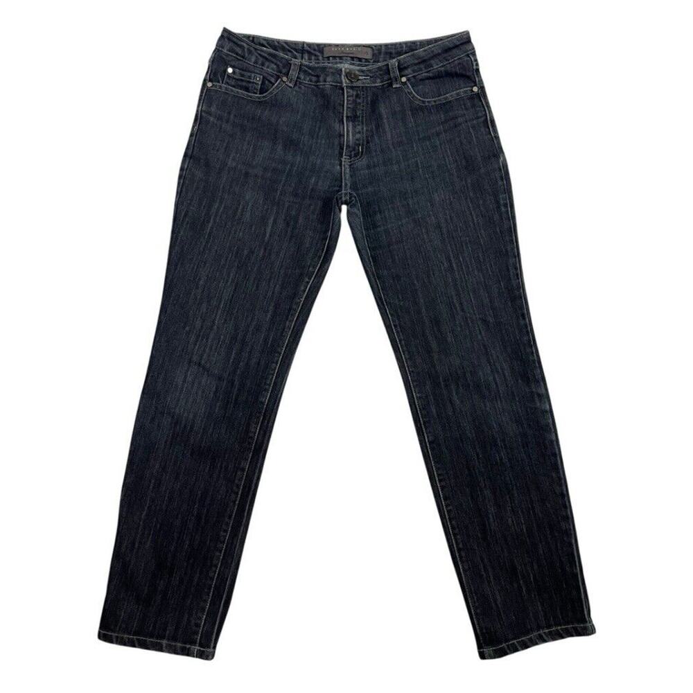 Zara Womens Jeans Wear Womens Size XL Blue Straight Leg Dark Wash Denim